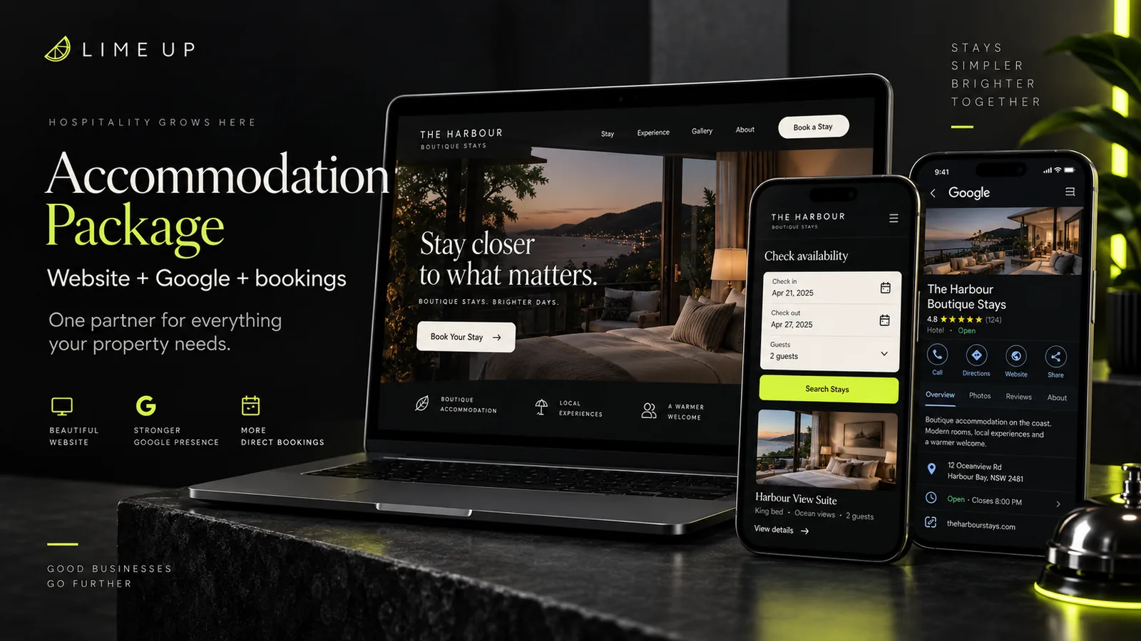 Το StaySnap σε tablet στην υποδοχή καταλύματος